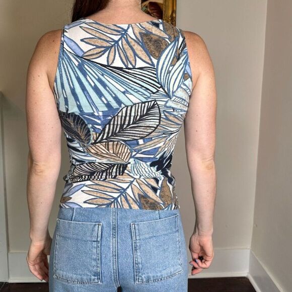 Vintage Cache Tropical Print Top Size Medium - Picture 4 of 6